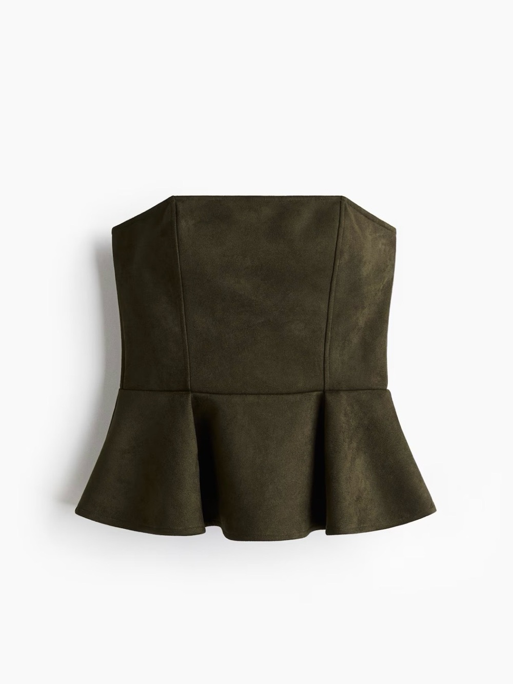 Peplum bandeau style top